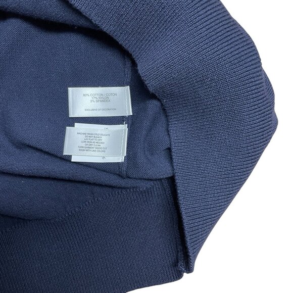 CUTTER & BUCK V-NECK SWEATER PREPPY KNIT DARK ACADEMIA MENS XXL NEW CLASSIC BLUE - Picture 4 of 6